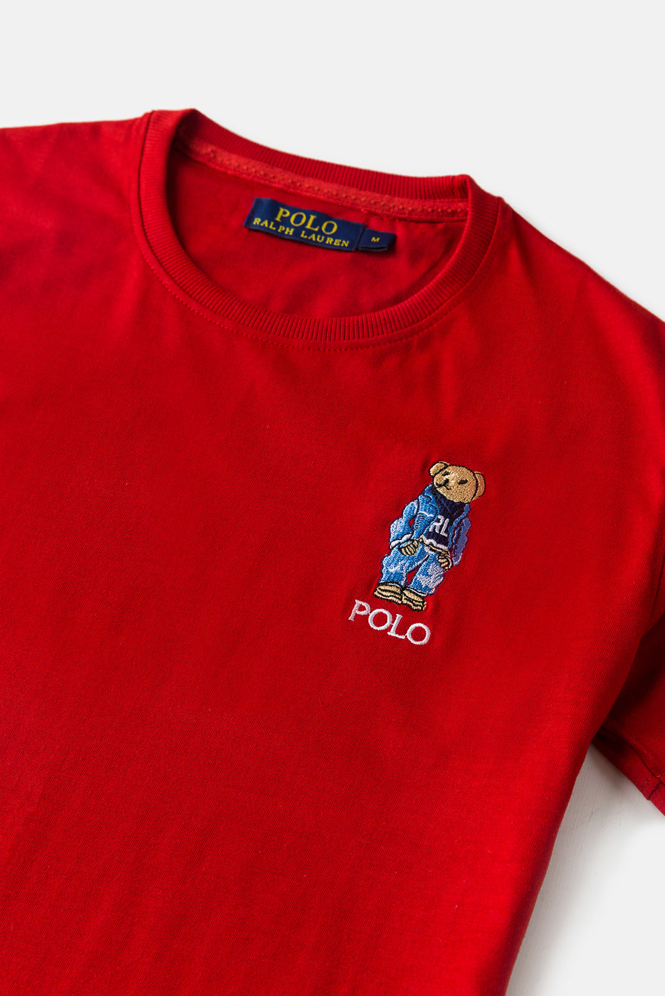 RL Imported Bear Big Pony T Shirt – Red