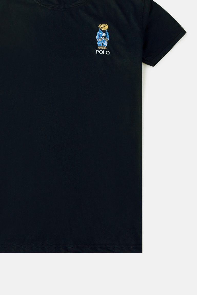 RL Imported Bear Big Pony T Shirt – Black
