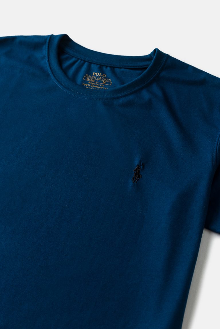 RL Premium Cotton T Shirt – Deep Blue