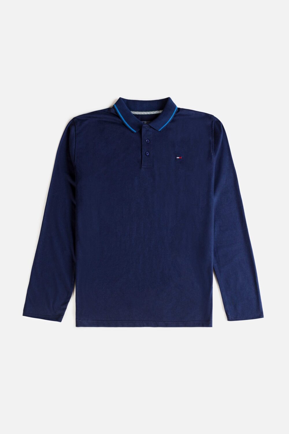 Tommy Cotton Full Polo Shirt – Dark Blue