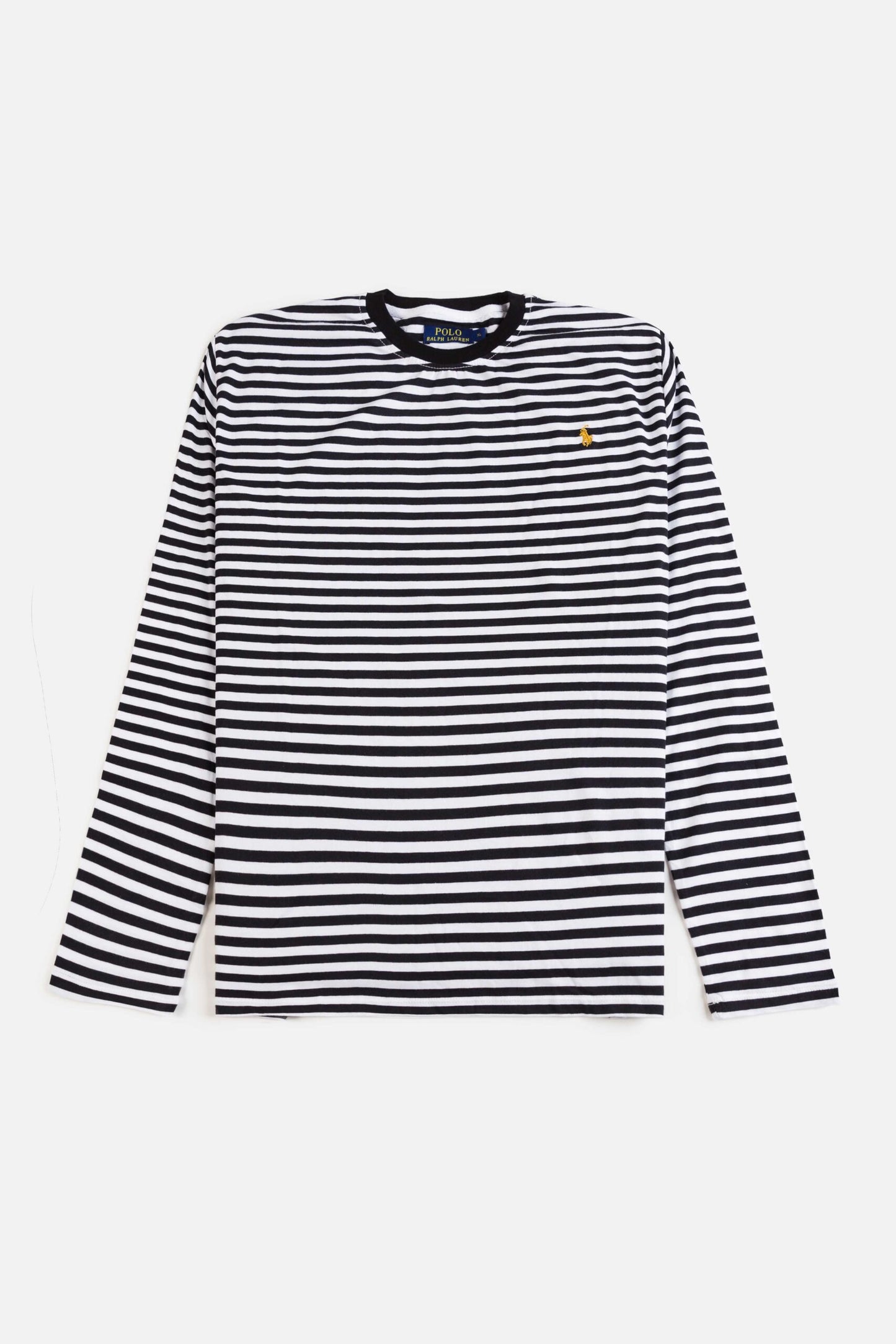 RL Premium Winter Full T Shirt – Black Stripes