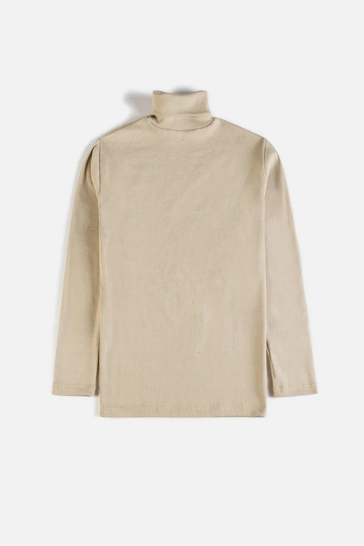 Tommy Rib Cotton Turtle Neck Sweat – Ivory