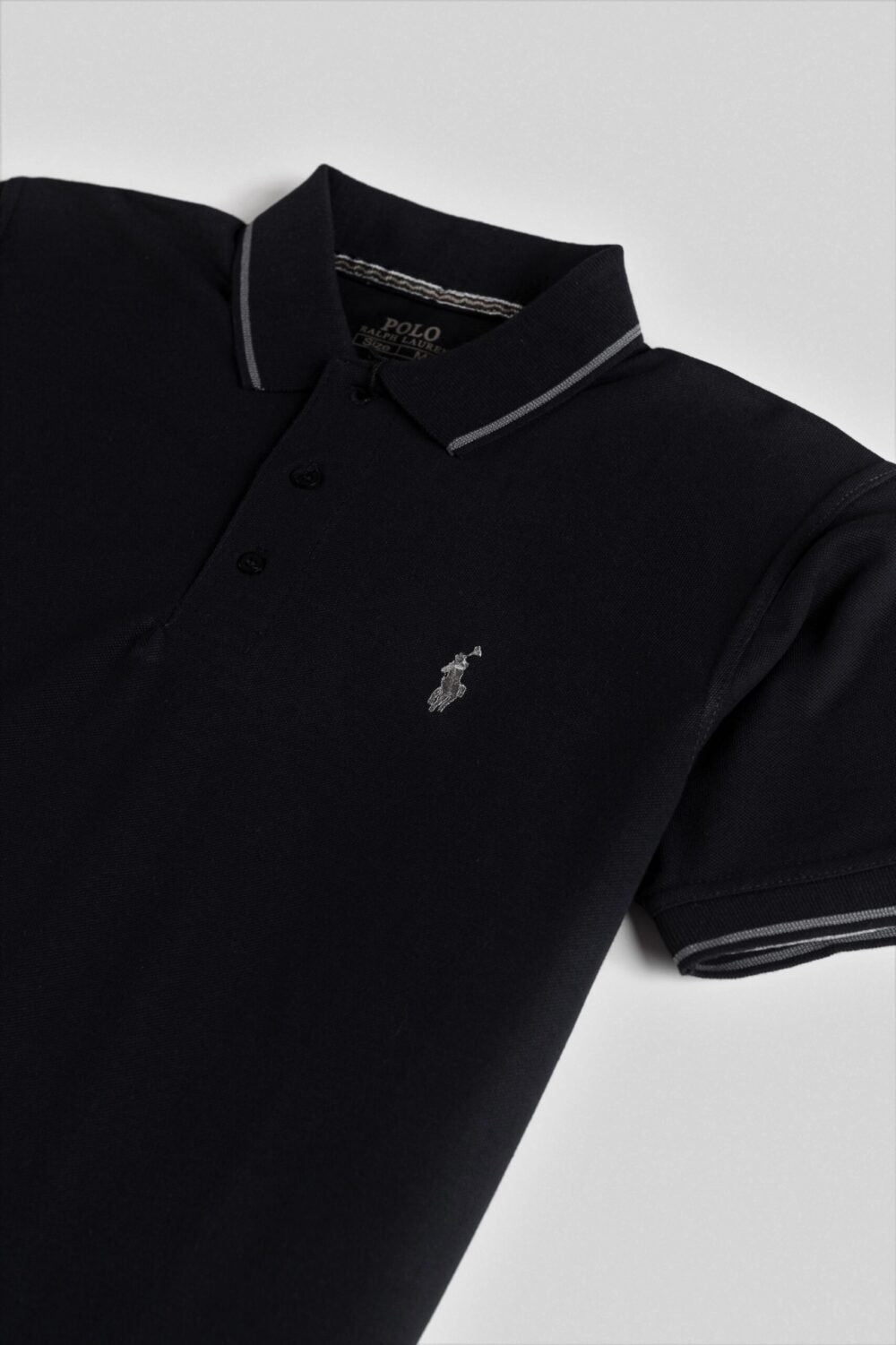 RL Premium Tipping Polo Shirt – Black