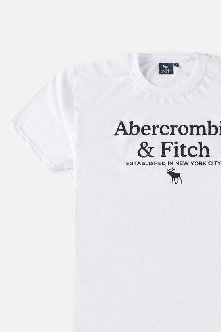 Abercrombie & Fitch Cotton Print T Shirt – White