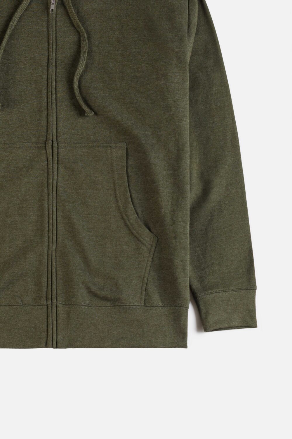 ZR Premium Fleece Zipper Hoodie – Army Green