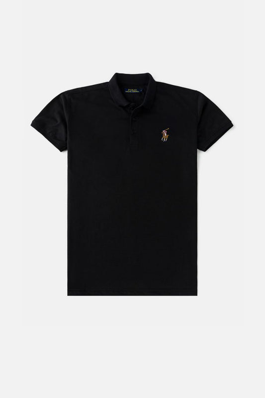 RL Multi Pony Polo Shirt – Black