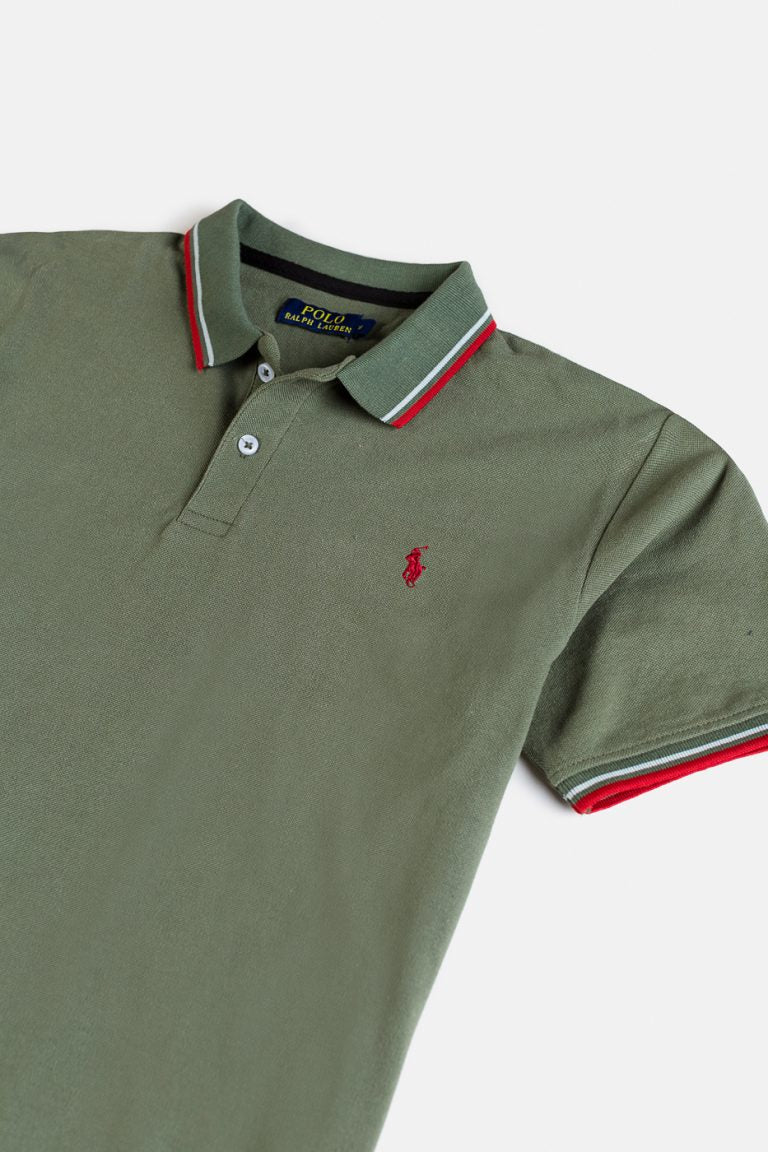 RL Imported Tipping Polo Shirt – Moss Green