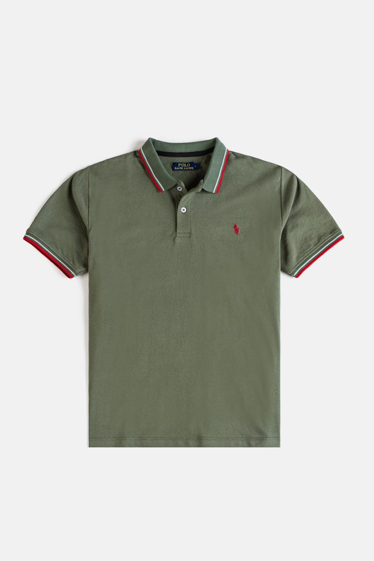 RL Imported Tipping Polo Shirt – Moss Green