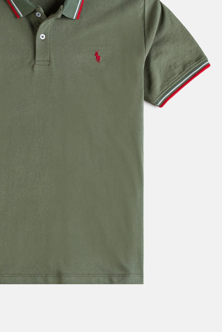 RL Imported Tipping Polo Shirt – Moss Green