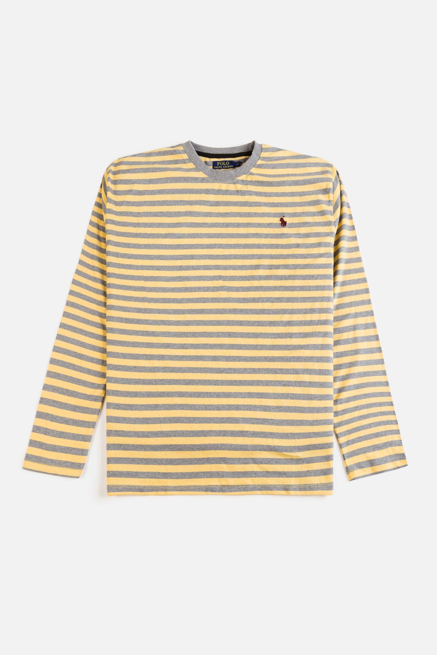 RL Premium Winter Full T Shirt – Mustard & Grey Stripes