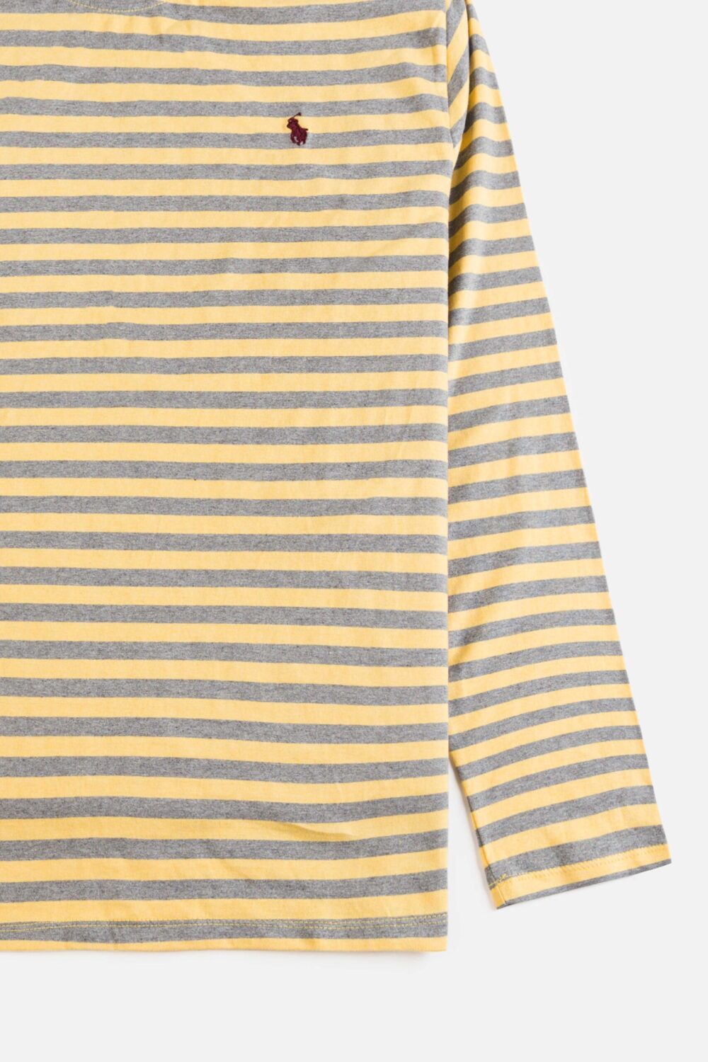 RL Premium Winter Full T Shirt – Mustard & Grey Stripes