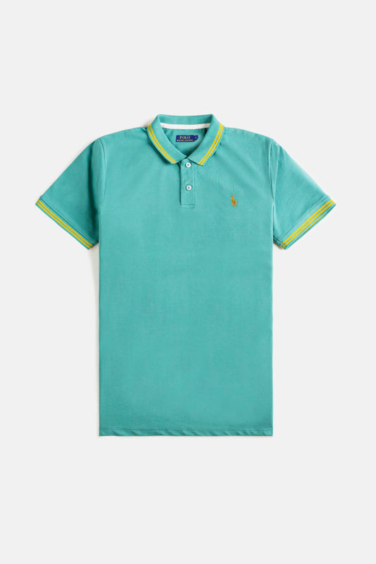 RL Premium Tipping Polo Shirt – Turquoise