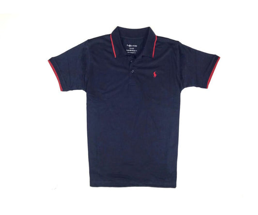 RL Premium Polo Shirt – Navy Blue with Red Pony